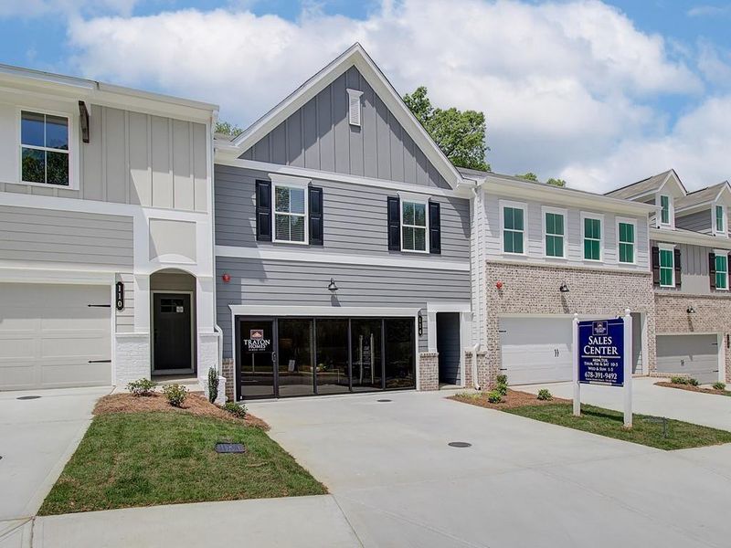 Front exterior of a new home in Bluffs at Bells Ferry, Marietta, GA, highlighting curb appeal (Image 24).