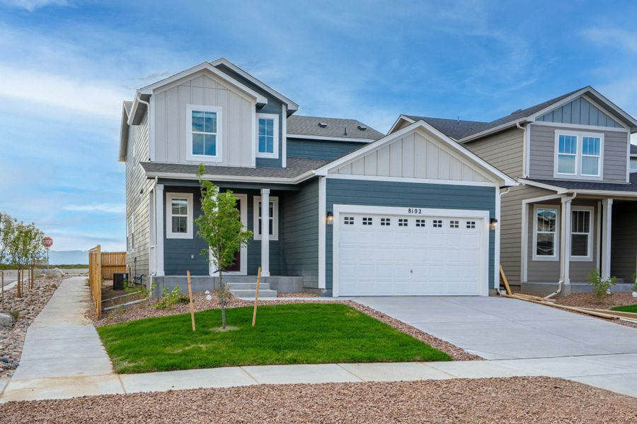 Representative exterior photo of a completed home built from the Olive by View Homes in Aspen Ranch, Fountain, CO (Image 2).
