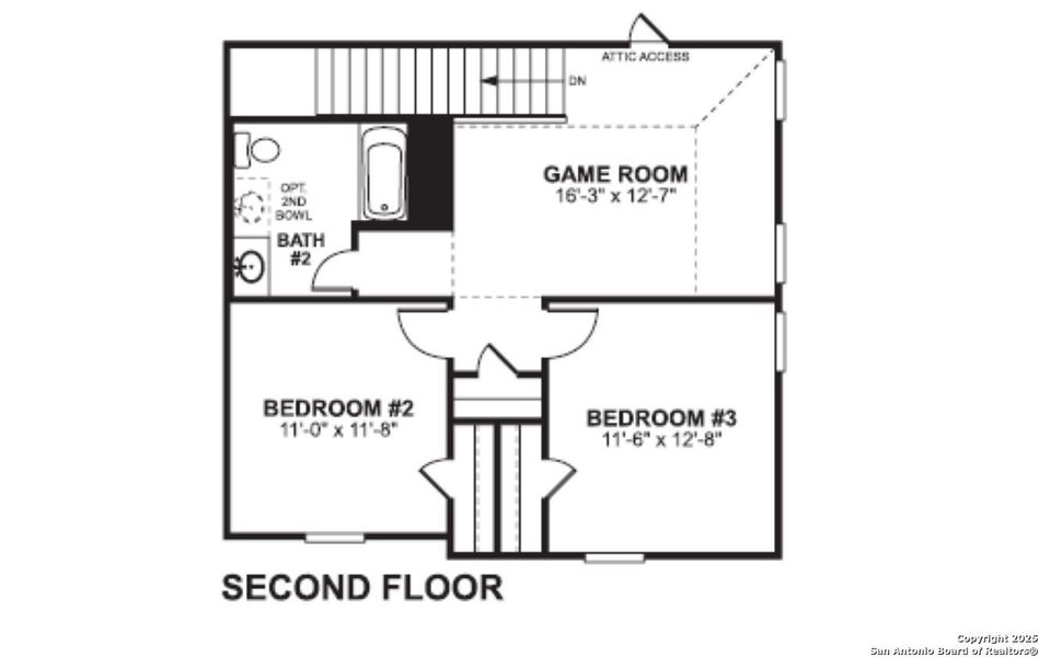 2D floor plan layout of this home in Greenspoint Heights, Seguin, TX (Image 4).