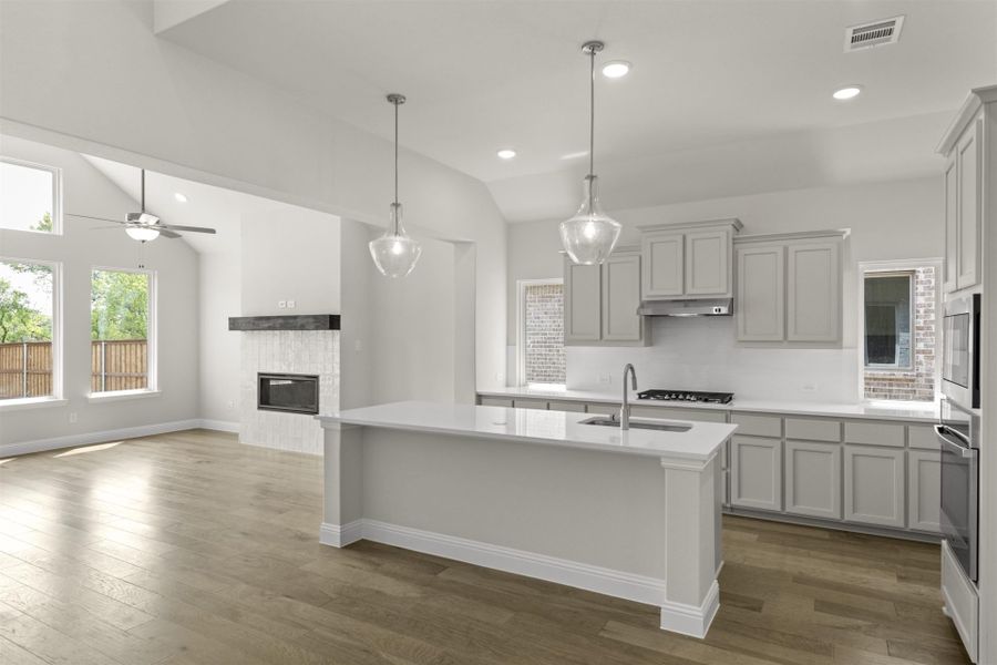 Furnished interior view inside a new home in Creekview Meadows, Pilot Point (Image 3).