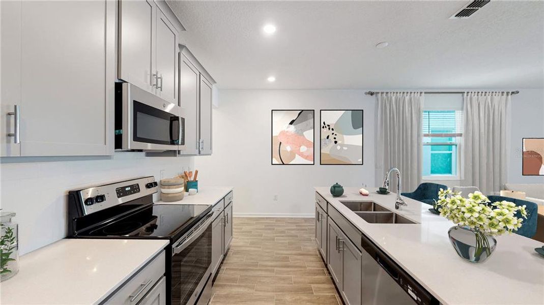 Furnished interior view inside a new home in Tohoqua: Cottages Collection, Kissimmee (Image 3).