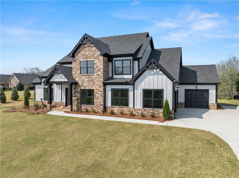 Front exterior of a new home in , Dawsonville, GA, highlighting curb appeal (Image 29).