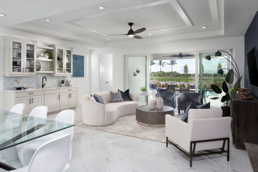 Furnished interior view inside a new home in Tradition, Port St. Lucie (Image 5). Furnished interior view inside a new home in Tradition, Port St. Lucie (Image 5).