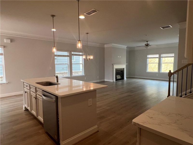 Furnished interior view inside a new home in The Village at Maple Street, Dawsonville (Image 9).