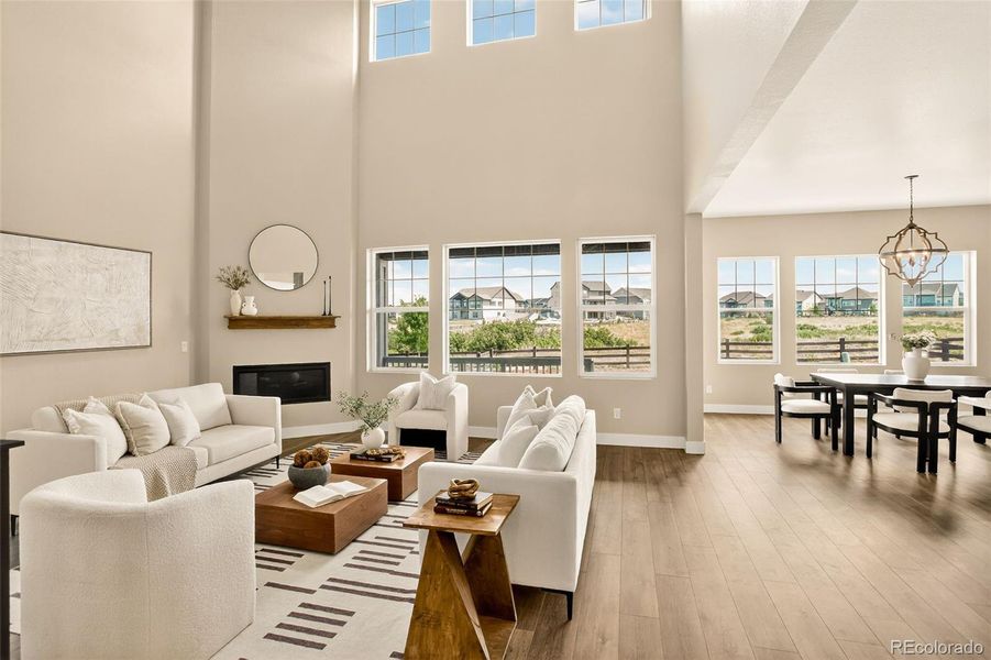 Easy entertaining space with dining area and kitchen Easy entertaining space with dining area and kitchen