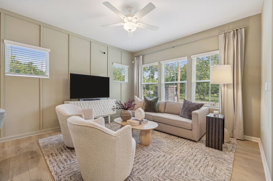 Representative furnished interior of a home built from the Cannalily - Genesis Value Collection by Mungo Homes in Lakeview Village, Charlotte (Image 5).
