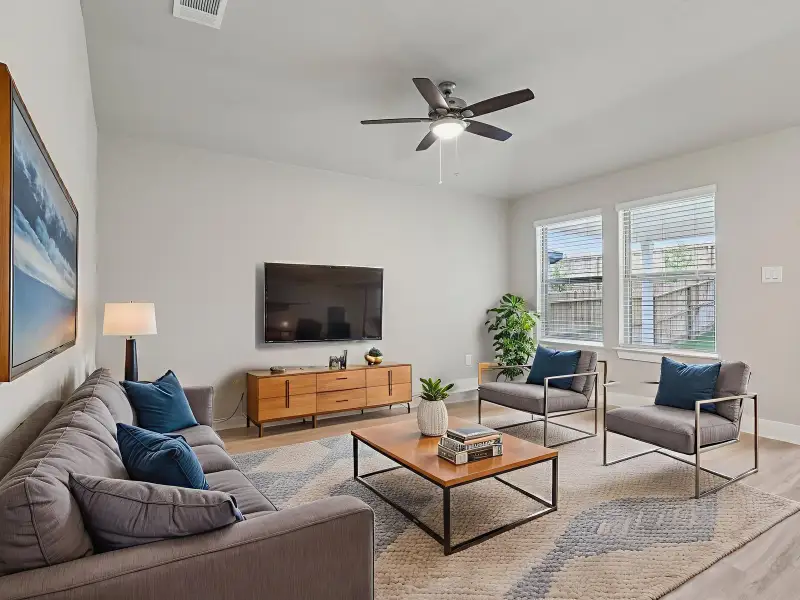 Furnished interior view inside a new home in Remington Ranch, San Antonio (Image 4).