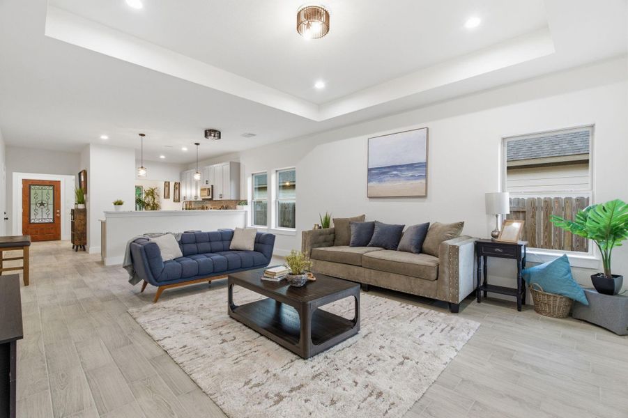 Furnished interior view inside a new home in , Cleveland (Image 9).