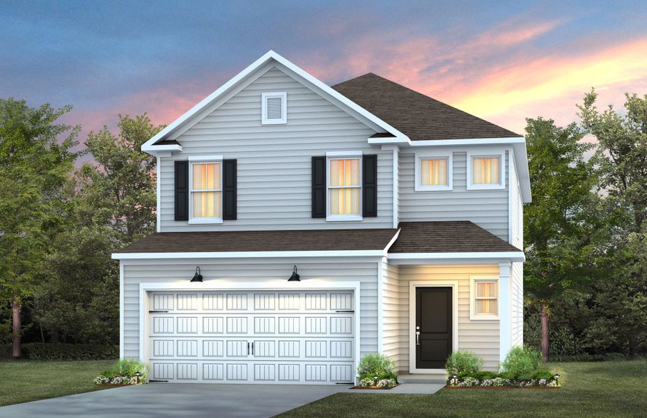 Front exterior of a new home in Solana, Durham, NC, highlighting curb appeal (Image 2). Front exterior of a new home in Solana, Durham, NC, highlighting curb appeal (Image 2).