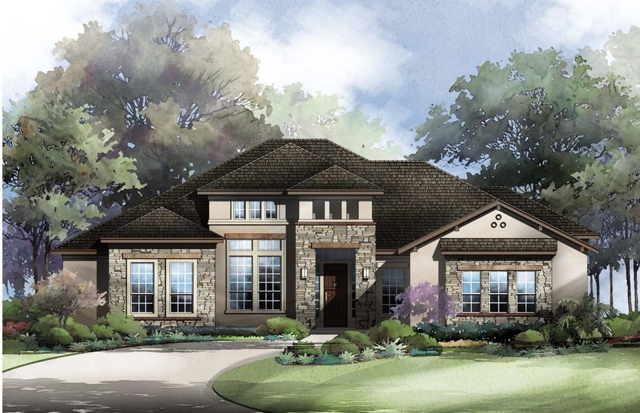 Cheyenne Floor Plan in ClearWater Ranch, Liberty Hill | Sitterle Homes Elevation B