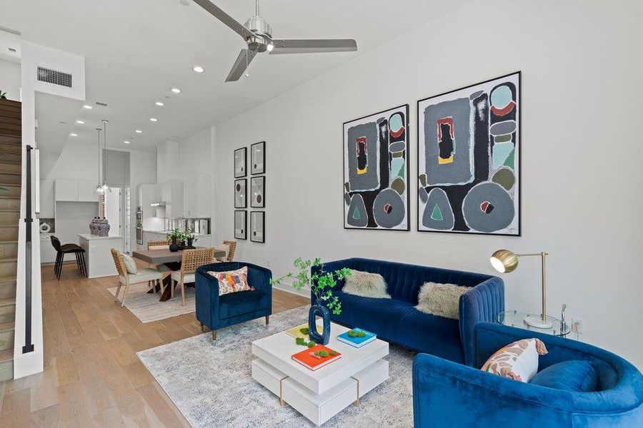 Furnished interior view inside a new home in Bluebonnet Lofts, Austin (Image 30). Furnished interior view inside a new home in Bluebonnet Lofts, Austin (Image 30).
