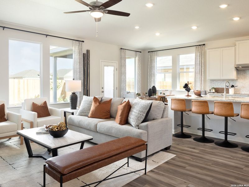 Furnished interior view inside a new home in Fox Falls, Boerne (Image 7). Furnished interior view inside a new home in Fox Falls, Boerne (Image 7).