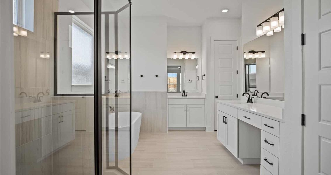 Furnished interior view inside a new home in Village at Three Oaks, Seguin (Image 7).