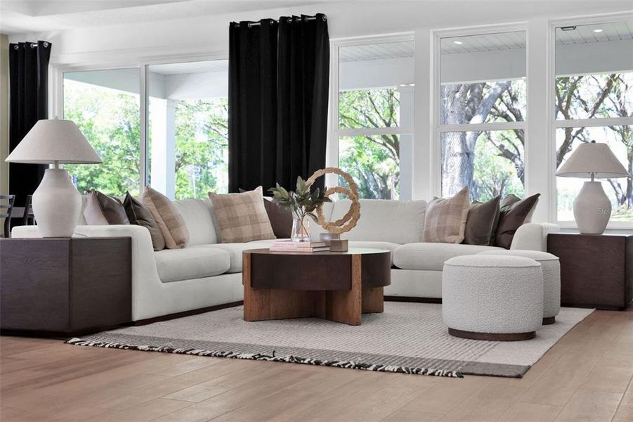 Furnished interior view inside a new home in Lakeview Estates, Palm Coast (Image 28). Furnished interior view inside a new home in Lakeview Estates, Palm Coast (Image 28).