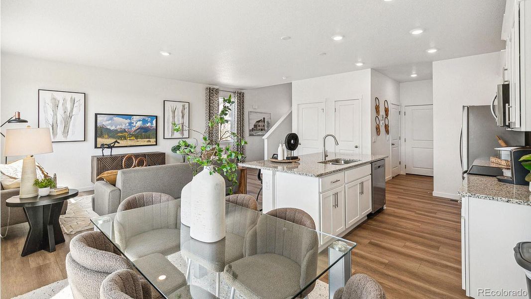 Furnished interior view inside a new home in The Ridge at Lorson Ranch, Colorado Springs (Image 16).