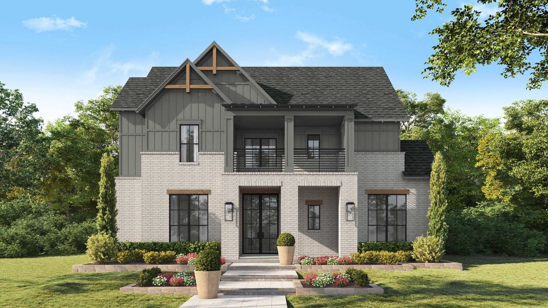 Representative exterior photo of a completed home built from the Alessandro by Huntington Homes in Fields, Frisco, TX (Image 40).