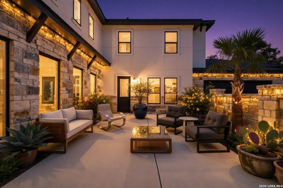 Exterior details and patio area of a home in , New Braunfels (Image 44).