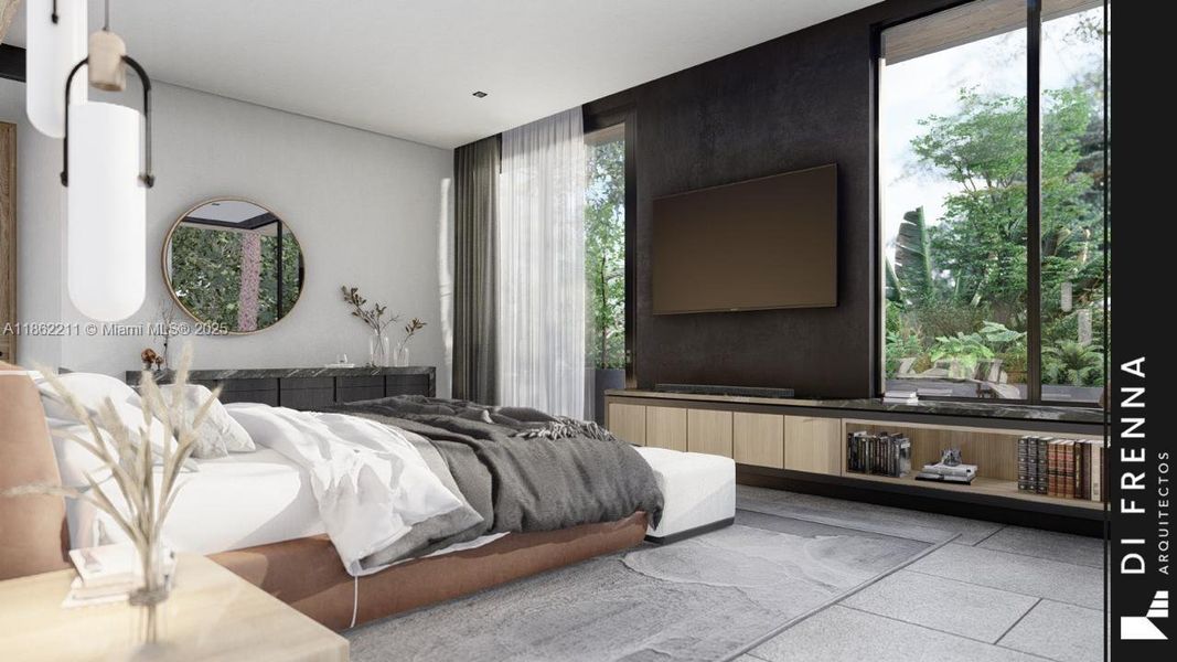 Furnished interior view inside a new home in , Miami (Image 13).