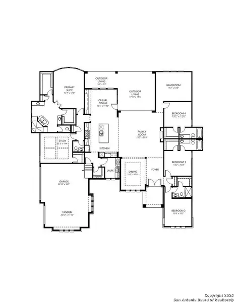 2D floor plan layout of this home in George's Ranch, Boerne, TX (Image 6). 2D floor plan layout of this home in George's Ranch, Boerne, TX (Image 6).