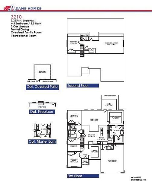 2D floor plan layout of this home in Swann Hills, Statesville, NC (Image 3).