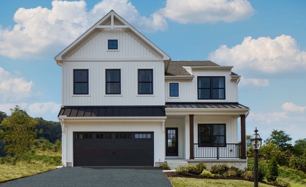 Representative exterior photo of a completed home built from the Covington by Keystone Custom Homes in McLean South Shore, Belmont, NC (Image 28).