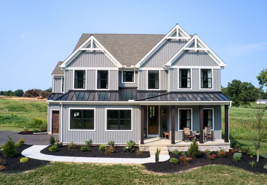 Representative exterior photo of a completed home built from the Augusta by Keystone Custom Homes in McLean South Shore, Belmont, NC (Image 18).