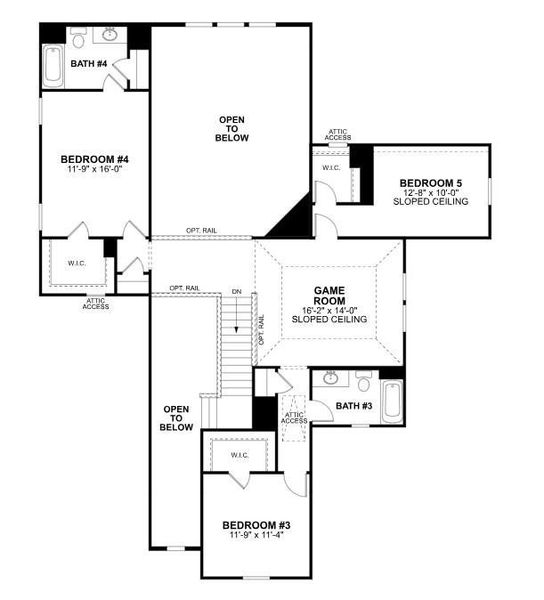 2D floor plan layout of this home in The Oaks on 6th Street, Magnolia, TX (Image 3). 2D floor plan layout of this home in The Oaks on 6th Street, Magnolia, TX (Image 3).