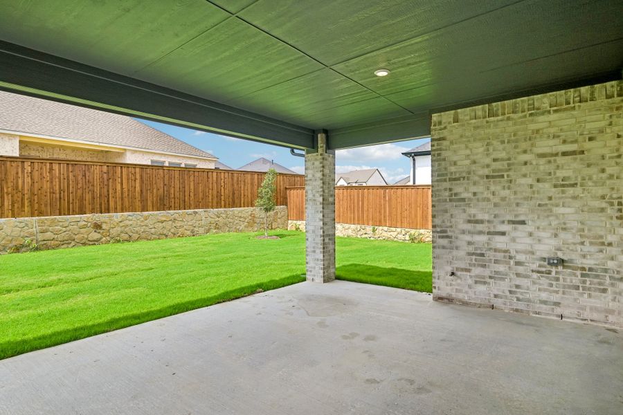 Exterior details and patio area of a home in The Ranch at Uptown Celina, Celina (Image 3).
