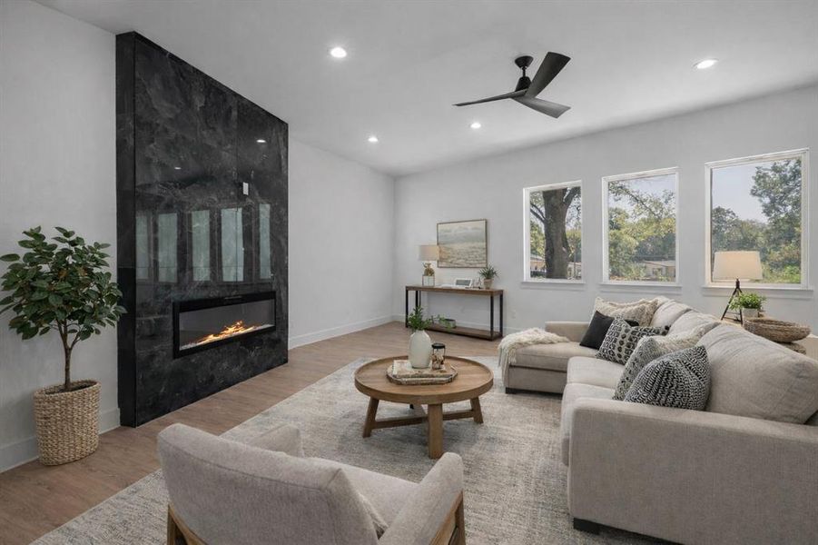 Furnished interior view inside a new home in , Dallas (Image 14).