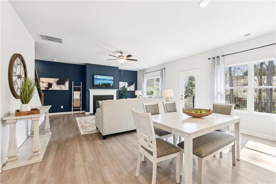 Furnished interior view inside a new home in The Hills at Cedar Creek, Winder (Image 16).