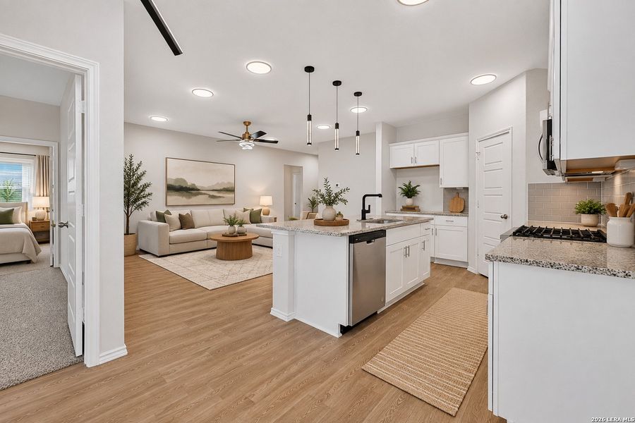 Furnished interior view inside a new home in Saengerhalle Meadows, New Braunfels (Image 28).