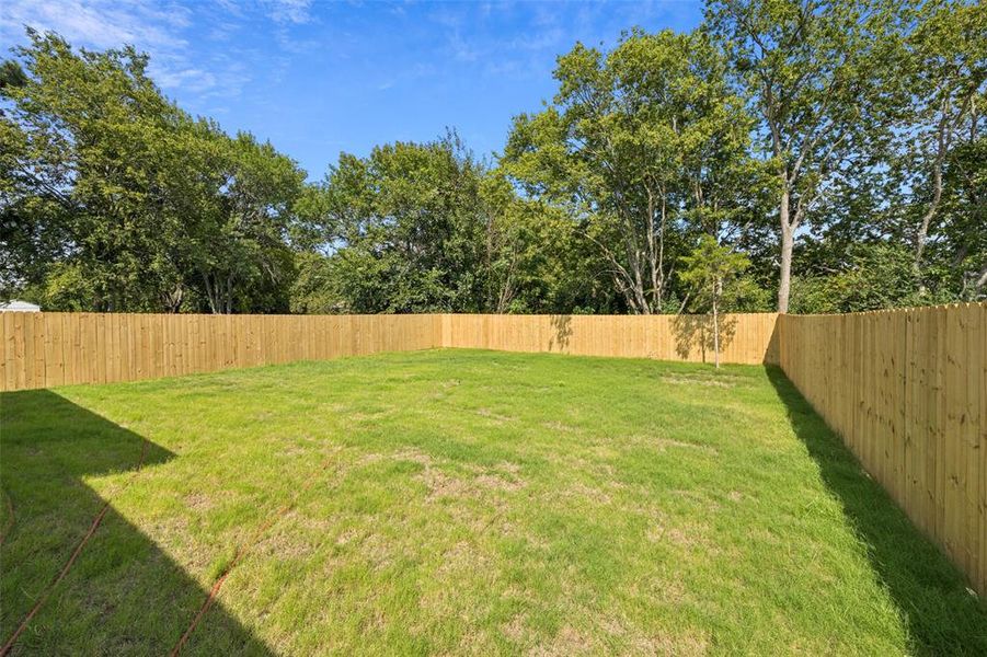 View of fenced backyard View of fenced backyard
