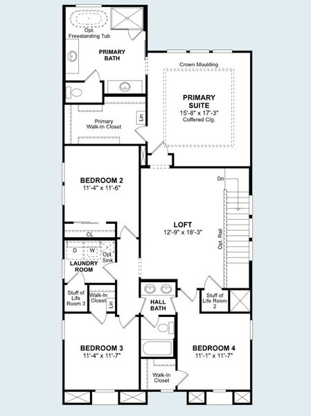 2D floor plan layout of this home in Manor at Legacy Place, Peoria, AZ (Image 3).