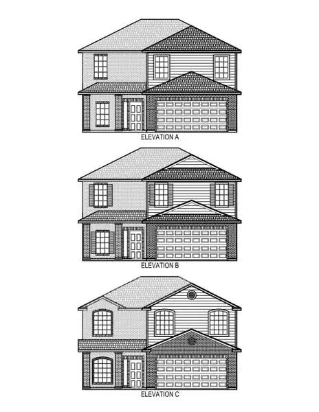 Exterior rendering of this home design in Mill Creek Trails, Magnolia, TX (Image 4).