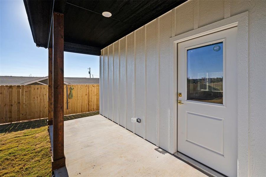 Back covered patio