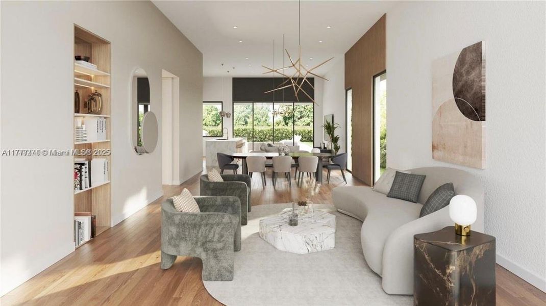 Furnished interior view inside a new home in , Miami (Image 16).