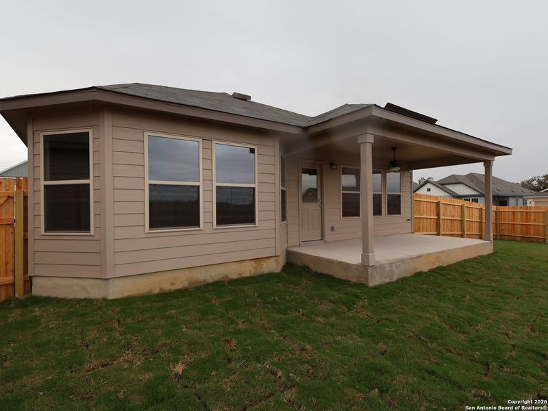 Exterior details and patio area of a home in Meadows at Clear Springs, New Braunfels (Image 3).