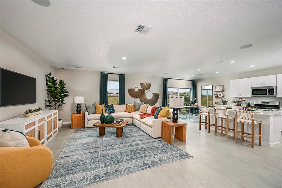 Furnished interior view inside a new home in Waterstone, Groveland (Image 13). Furnished interior view inside a new home in Waterstone, Groveland (Image 13).