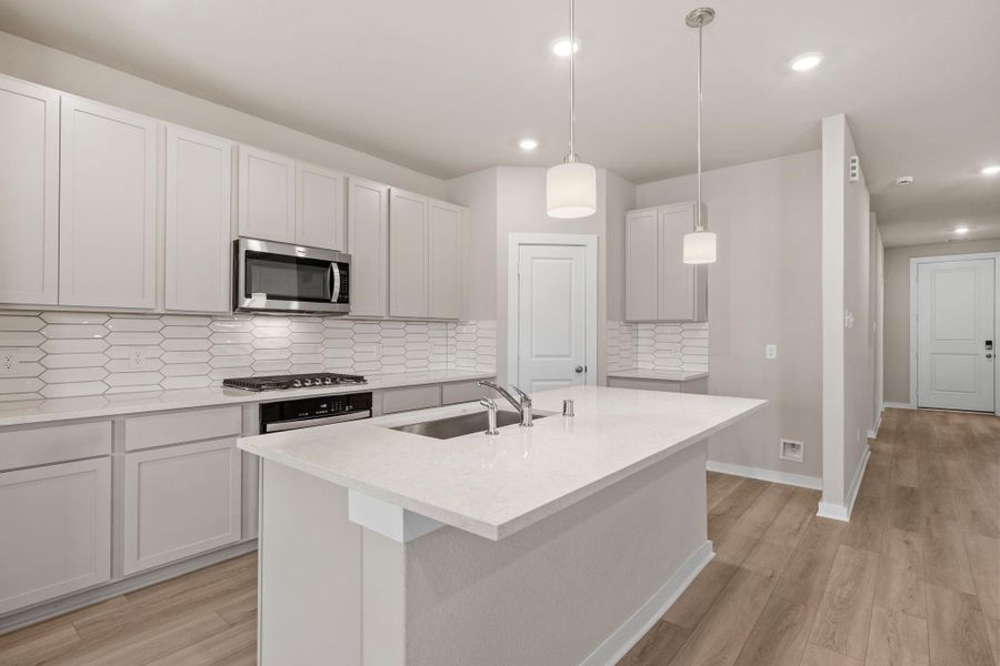 Furnished interior view inside a new home in Windrose Green 50', Angleton (Image 8).