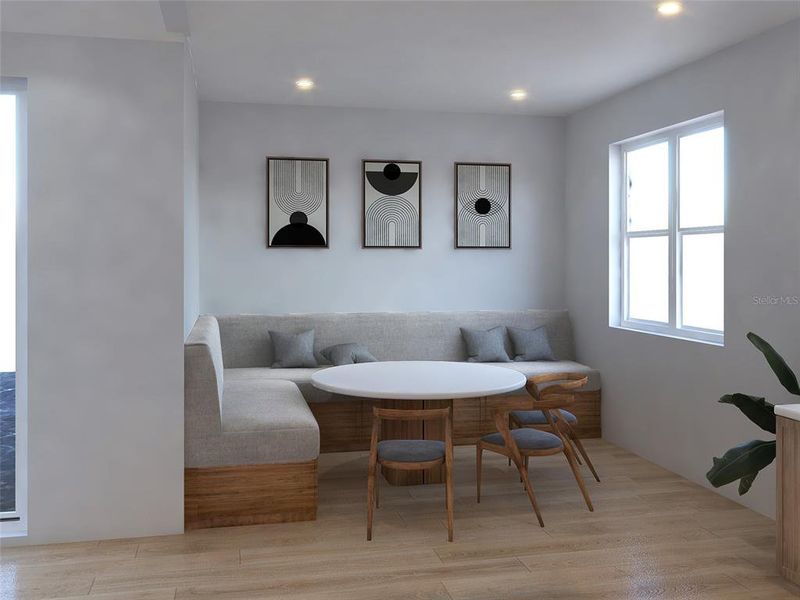 Eating space in kitchen