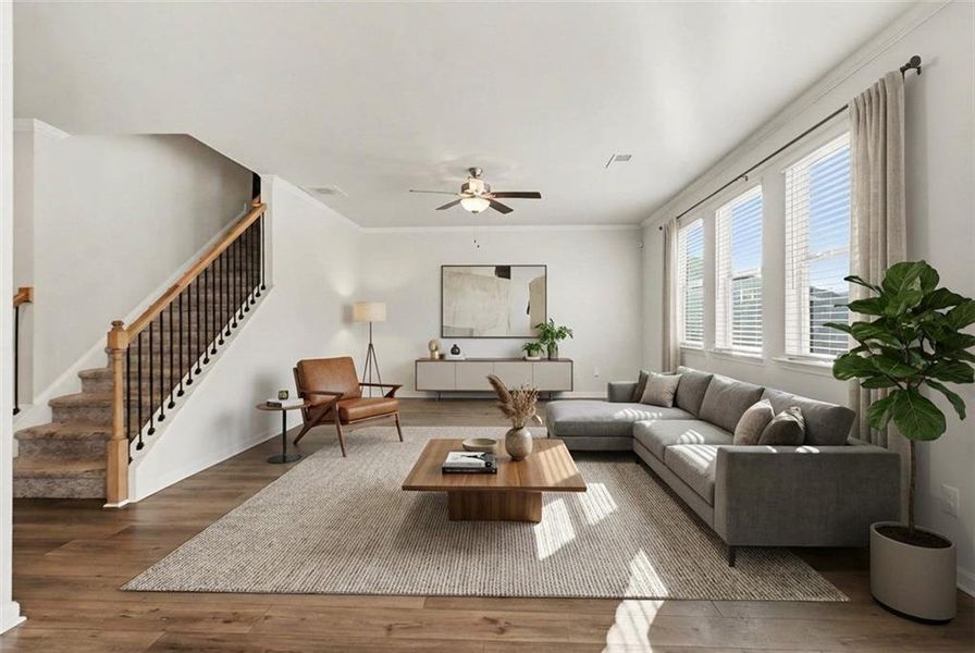 Furnished interior view inside a new home in , Atlanta (Image 17).