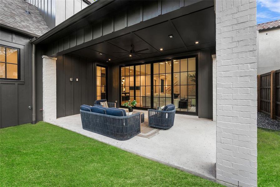 Exterior details and patio area of a home in , Dallas (Image 25). Exterior details and patio area of a home in , Dallas (Image 25).