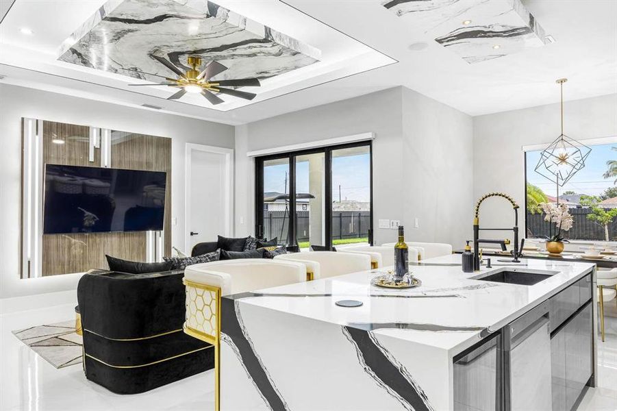 Furnished interior view inside a new home in , Cape Coral (Image 35).
