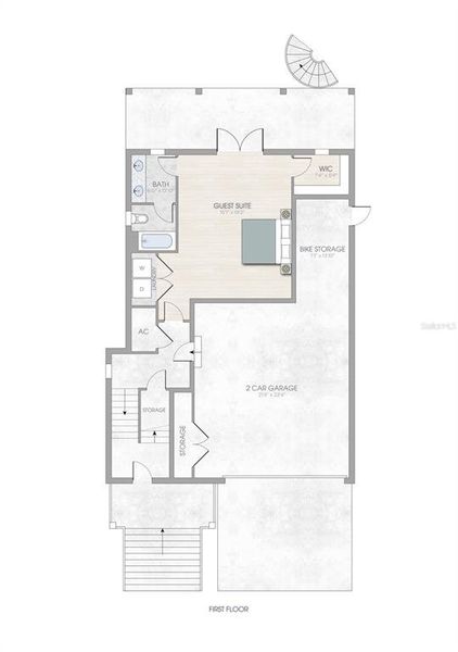 2D floor plan layout of this home in , Tampa, FL (Image 4).