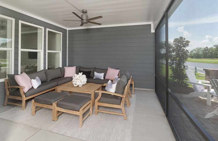 Exterior details and patio area of a home in Del Webb North Myrtle Beach, North Myrtle Beach (Image 3).