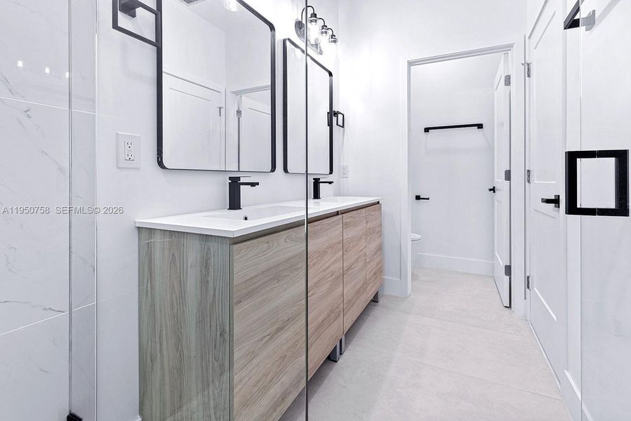 Furnished interior view inside a new home in , Miami (Image 11).