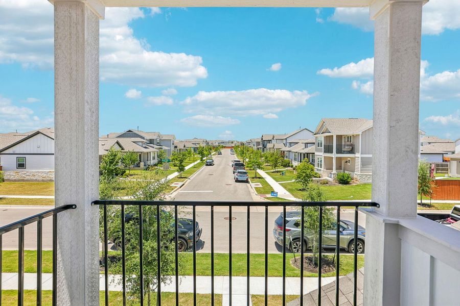 Exterior details and patio area of a home in Avery Centre, Round Rock (Image 3).