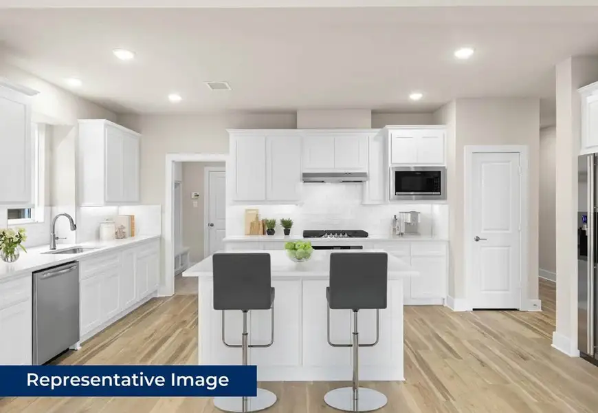 Representative furnished interior of a home built from the Edgecliff F by First Texas Homes in Solterra, Mesquite (Image 6).