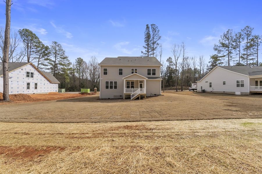 Exterior details and patio area of a home in Landing at Pine Lake, Anderson (Image 21).