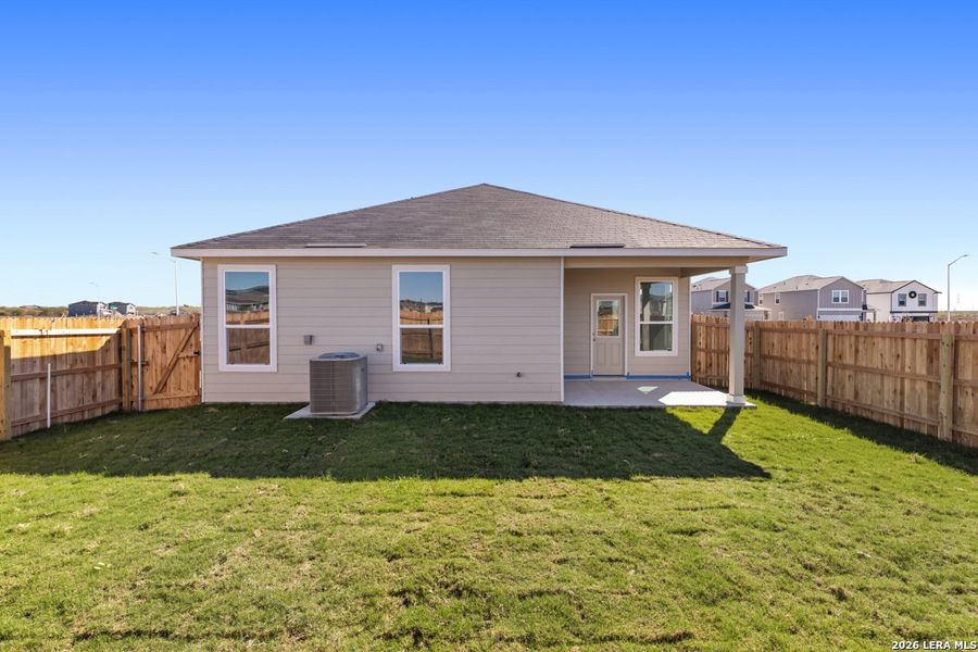 Exterior details and patio area of a home in Legend Heights, New Braunfels (Image 17). Exterior details and patio area of a home in Legend Heights, New Braunfels (Image 17).